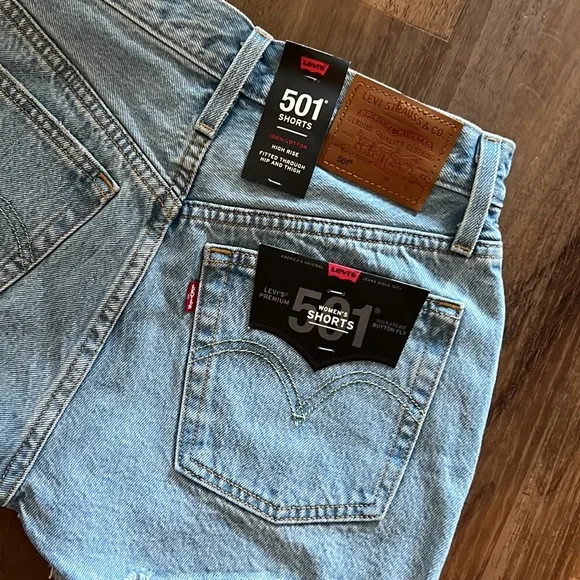 BNWT Levi’s 501 High-Rise Denim Shorts - Picture 5 of 5